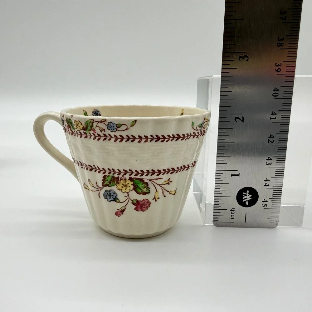 Copeland Spode Cowslip Teacup and Saucer Set S.713 Vintage Floral Earthenware
